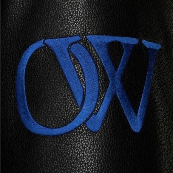 New Authentic OFF-WHITE Baseball Lea Over Puffer Varsity Jacket - Picture 12 of 14